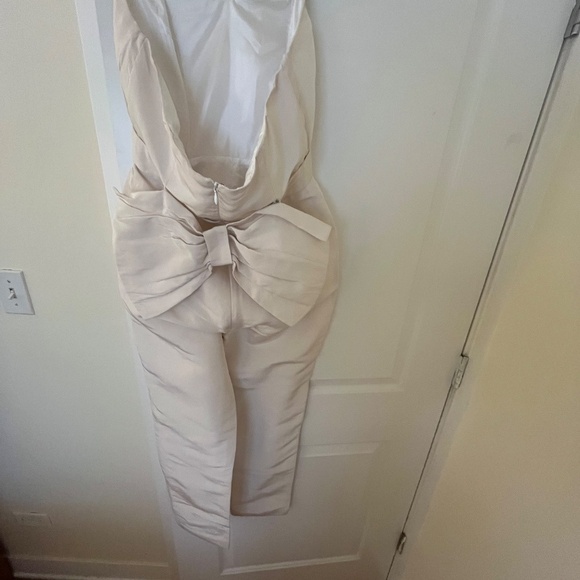 Alexia Maria Bow Back Silk Jumpsuit - Picture 2 of 6